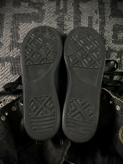 PPFM Denim Distressed High Top Sneaker