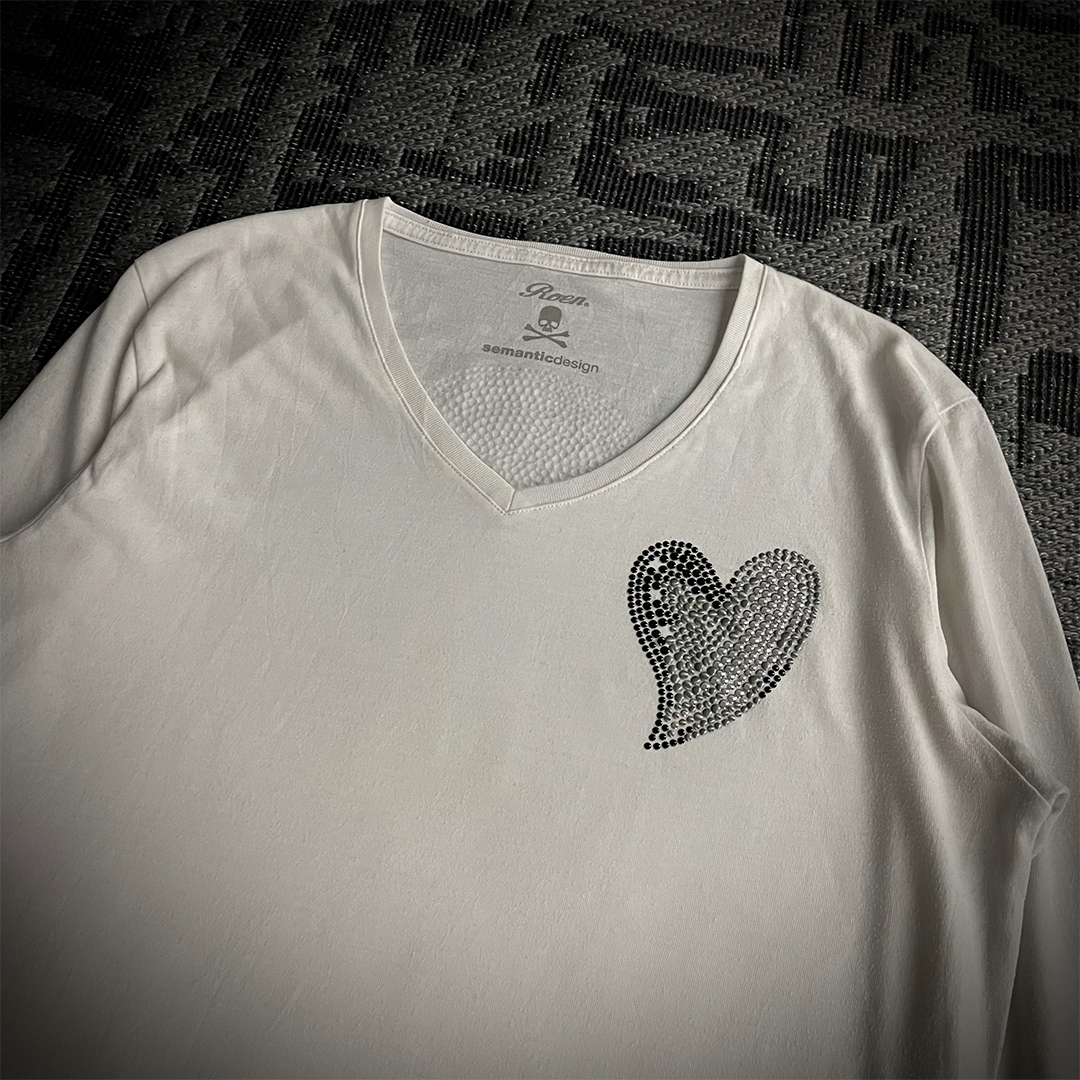 Roen x semantic design Skull Stud Long Sleeve T-Shirt