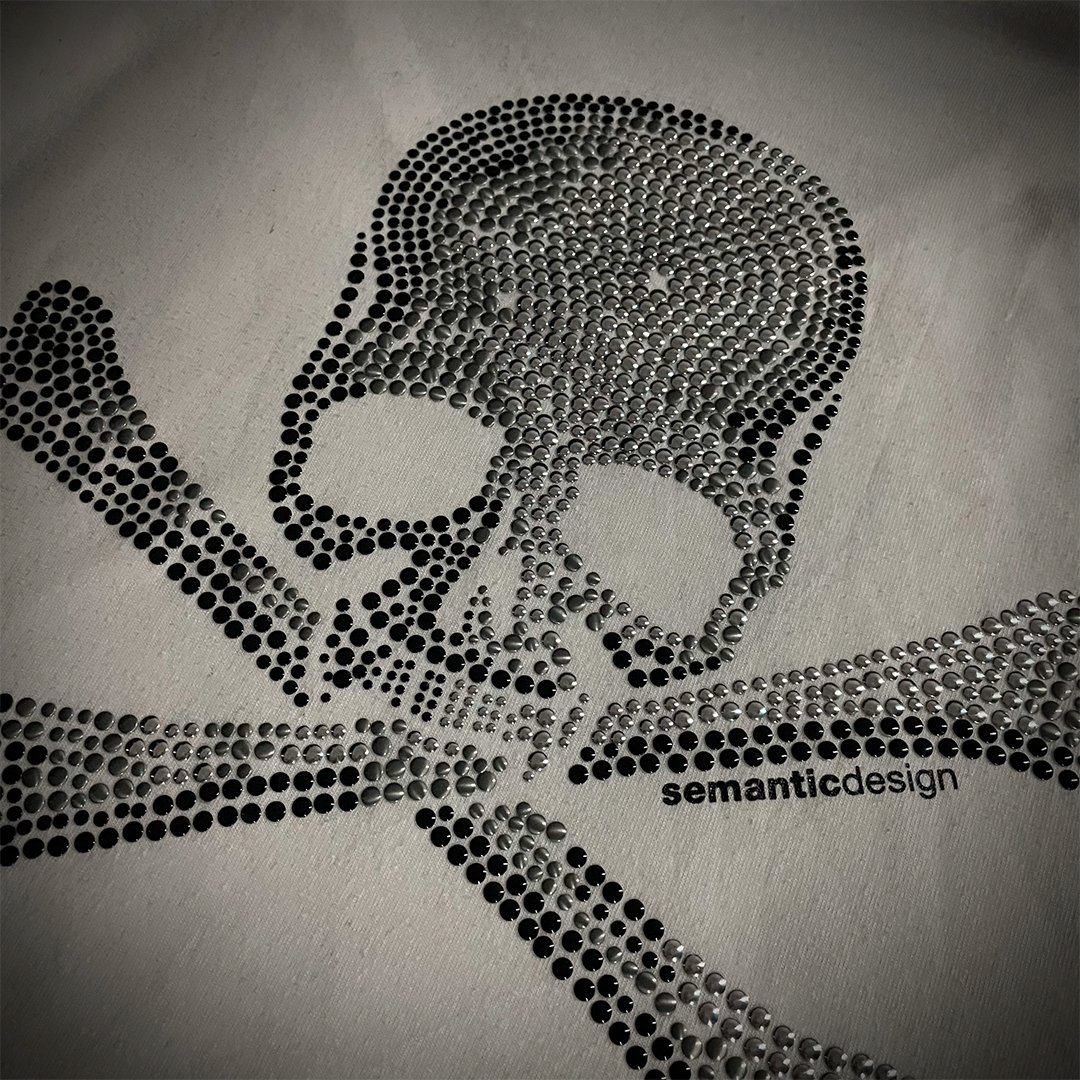 Roen x semantic design Skull Stud Long Sleeve T-Shirt