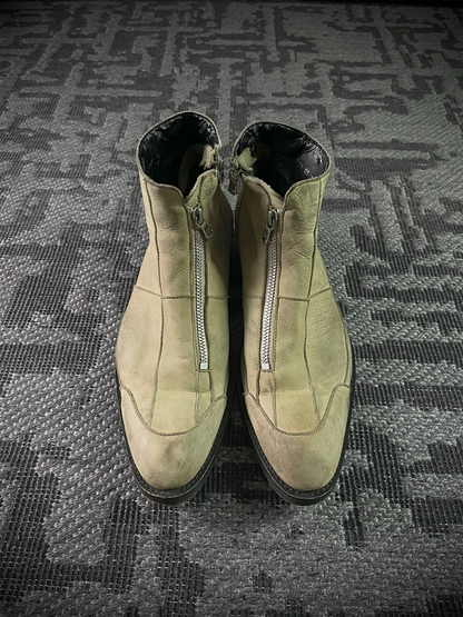 Tornado Mart Crocodile Leather Tornado Zip Boots