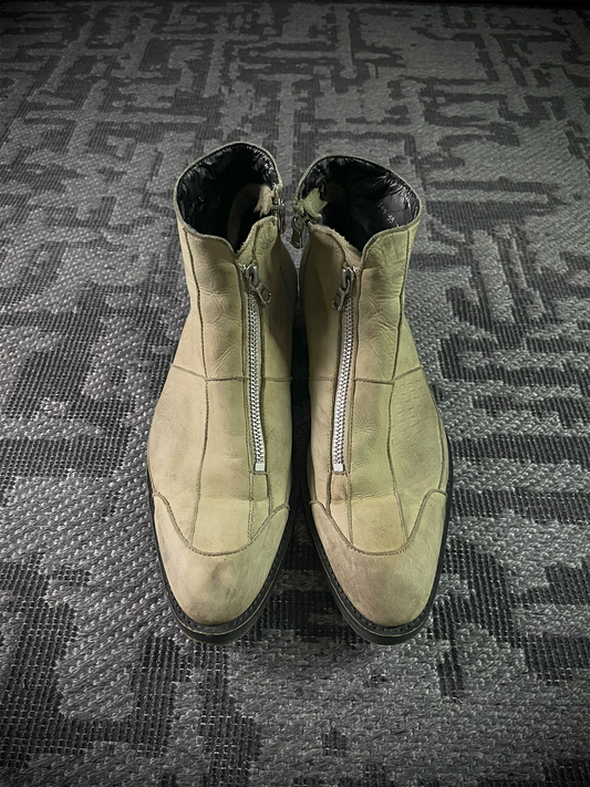 Tornado Mart Crocodile Leather Tornado Zip Boots