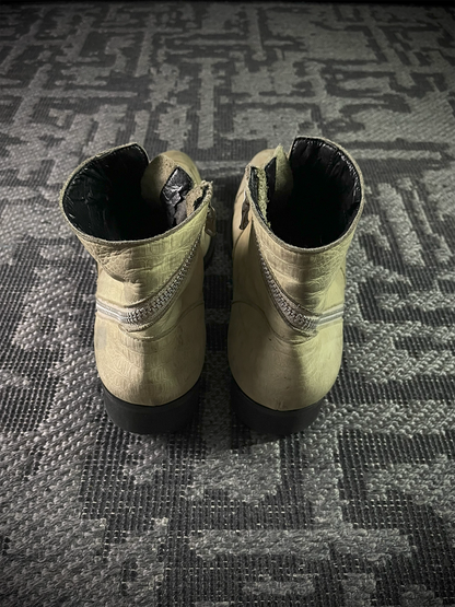 Tornado Mart Crocodile Leather Tornado Zip Boots