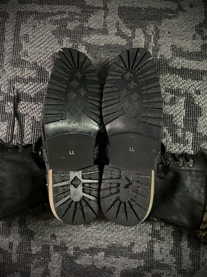 In The Attic Studed Leopard Fur Boots