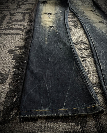 GLAD NEWS Flared Fringe Skull Denim