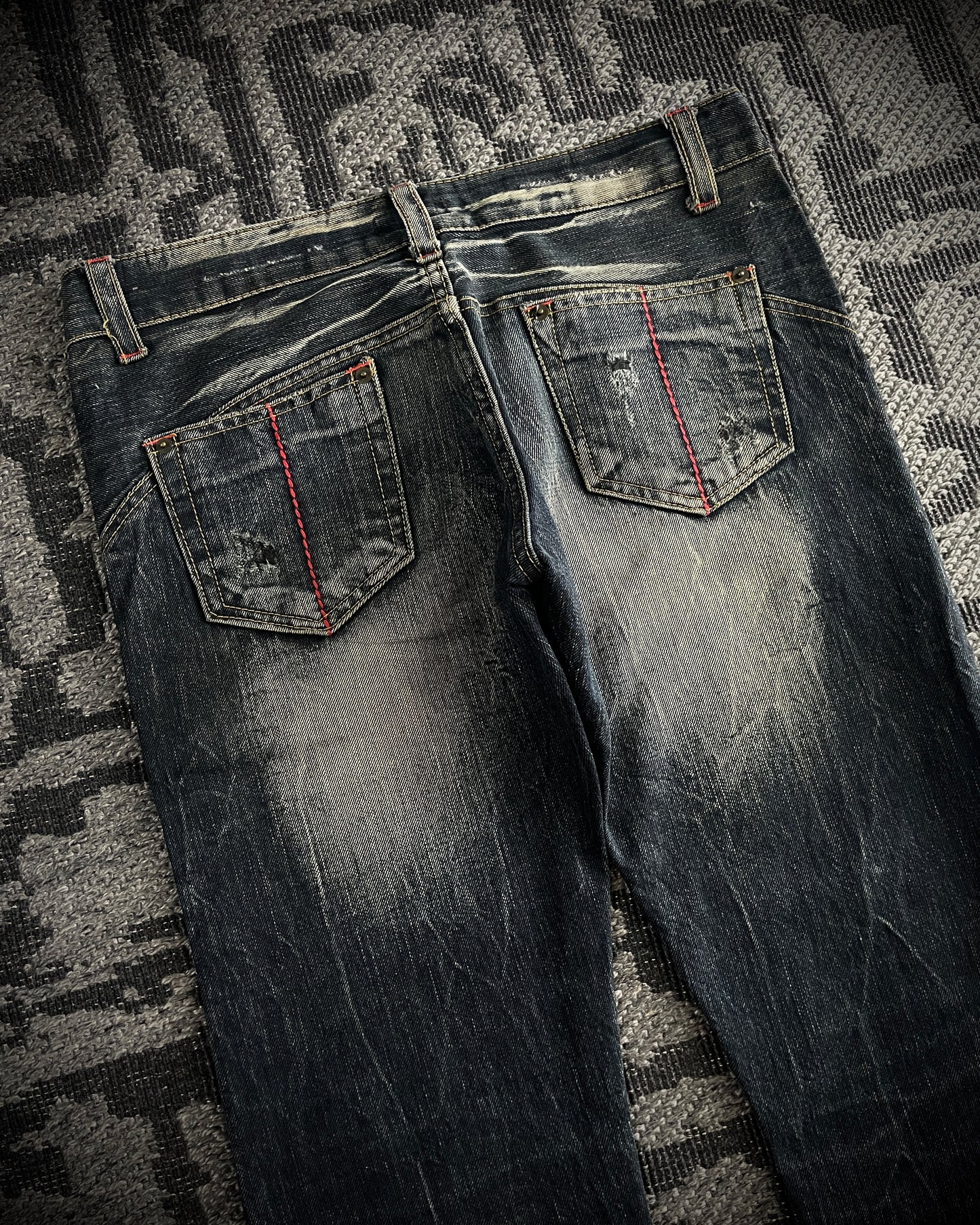 GLAD NEWS Flared Fringe Skull Denim