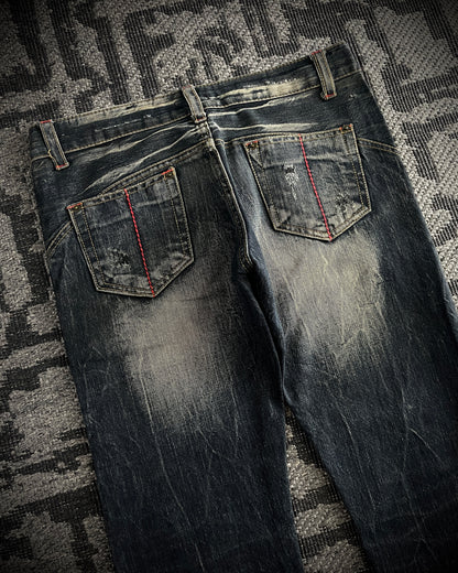 GLAD NEWS Flared Fringe Skull Denim