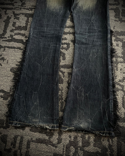 GLAD NEWS Flared Fringe Skull Denim