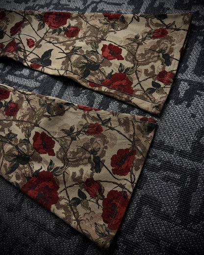 Tornado Mart Rose Floral Flared Pants