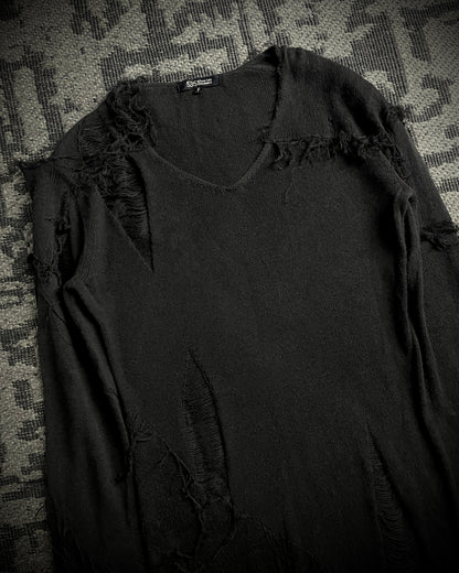 5351 Pour Les Hommes Shredded Open Knit