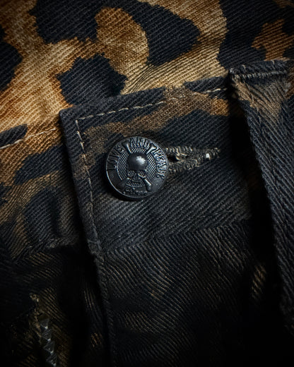 Roen Leopard Skull Fade Coated Slim Denim