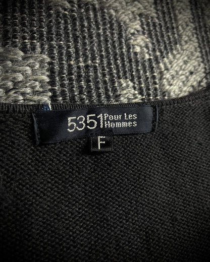 5351 Pour Les Hommes Shredded Open Knit
