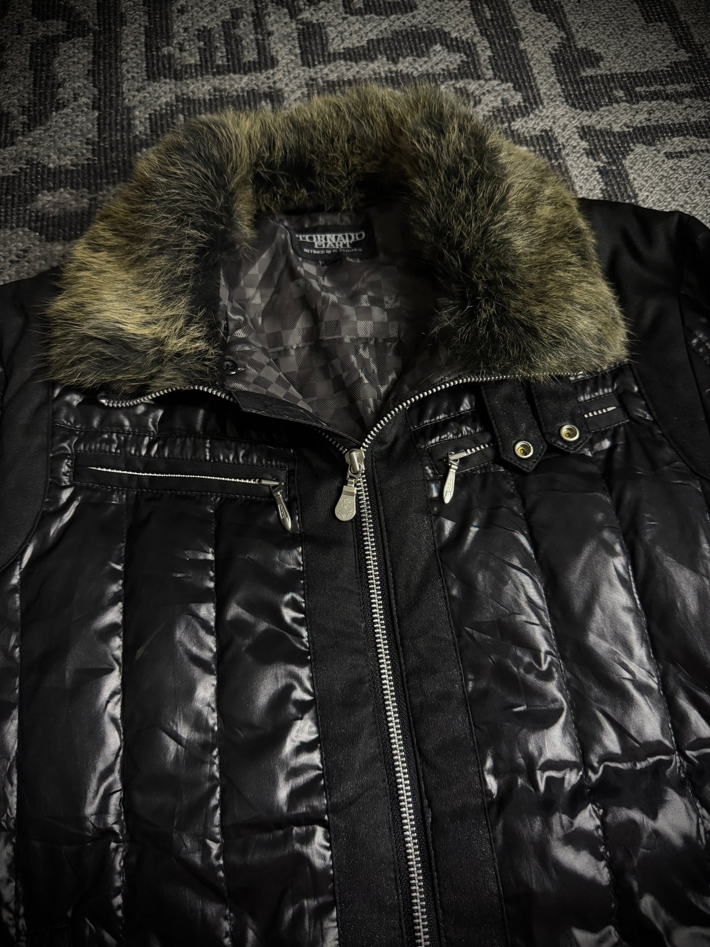 Tornado Mart Quilted Real Fur Down Jacket