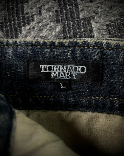 Tornado Mart Patchwork Cowboy Flared Jeans