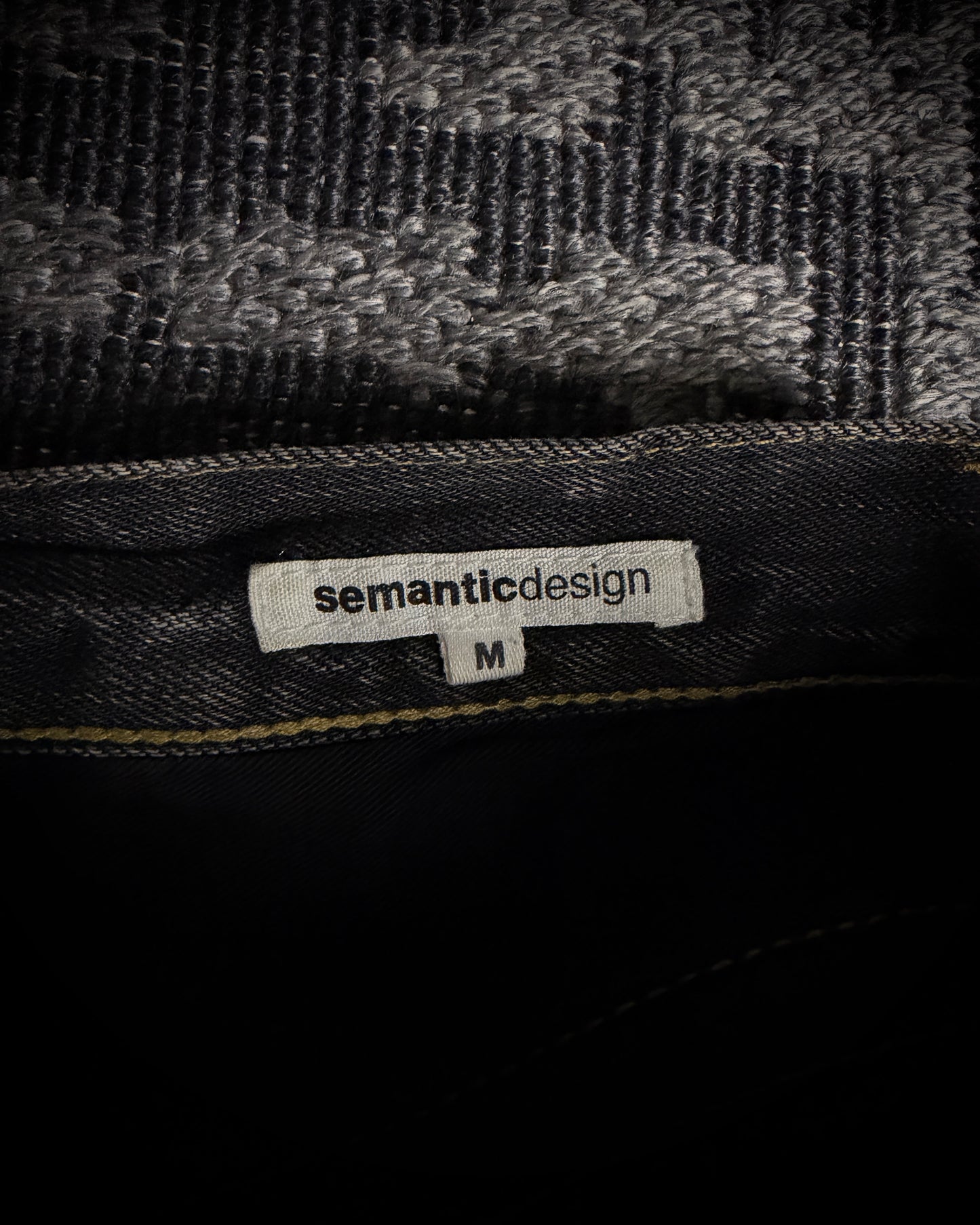 Semantic Design Multi Zip Distressed Bootcut Denim