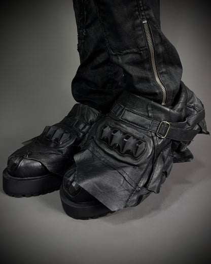 Yasuyuki Ishii Armored Leather Combat Boots