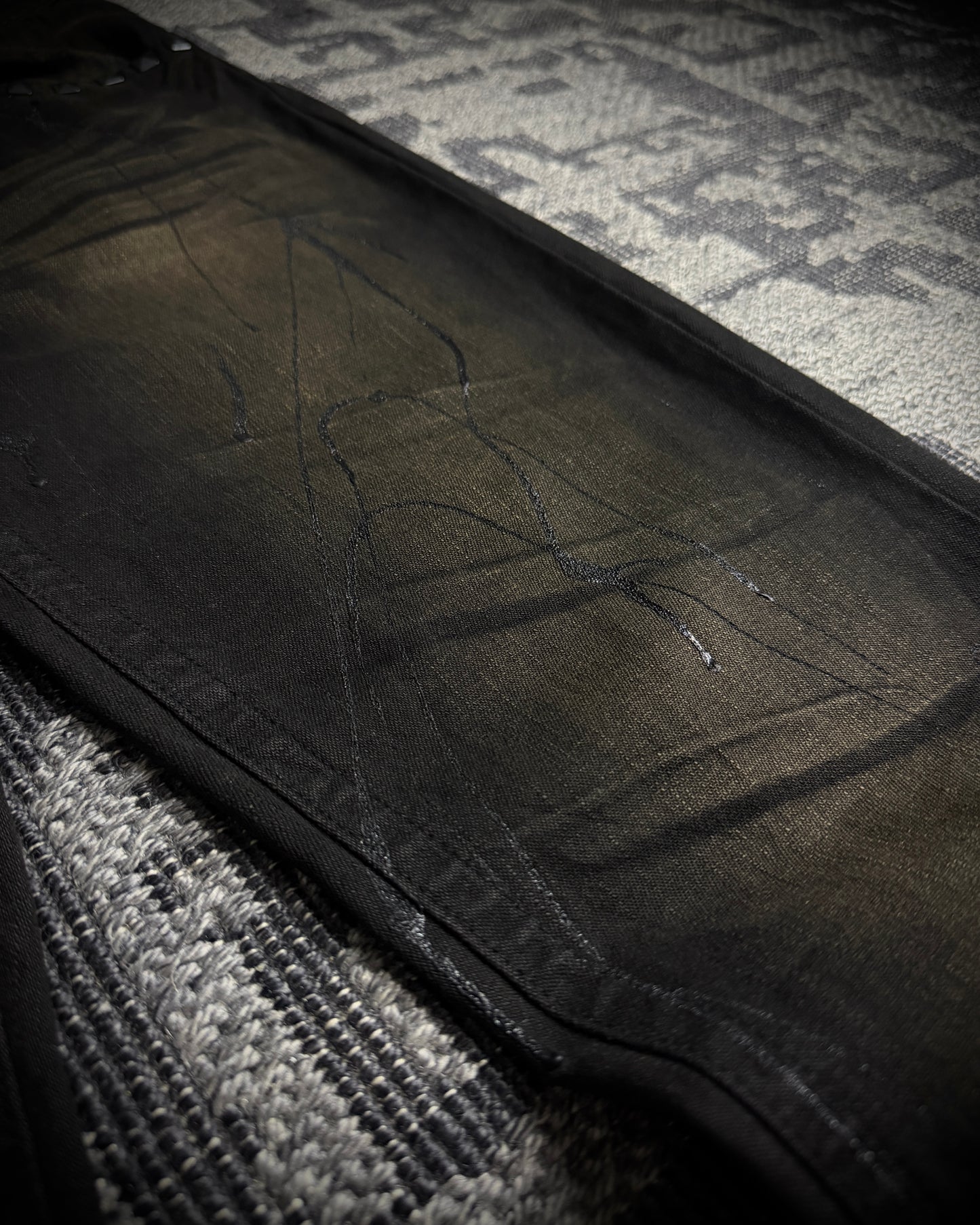 Xfrm Rust Fade Paint Embroidered Bootcut Denim