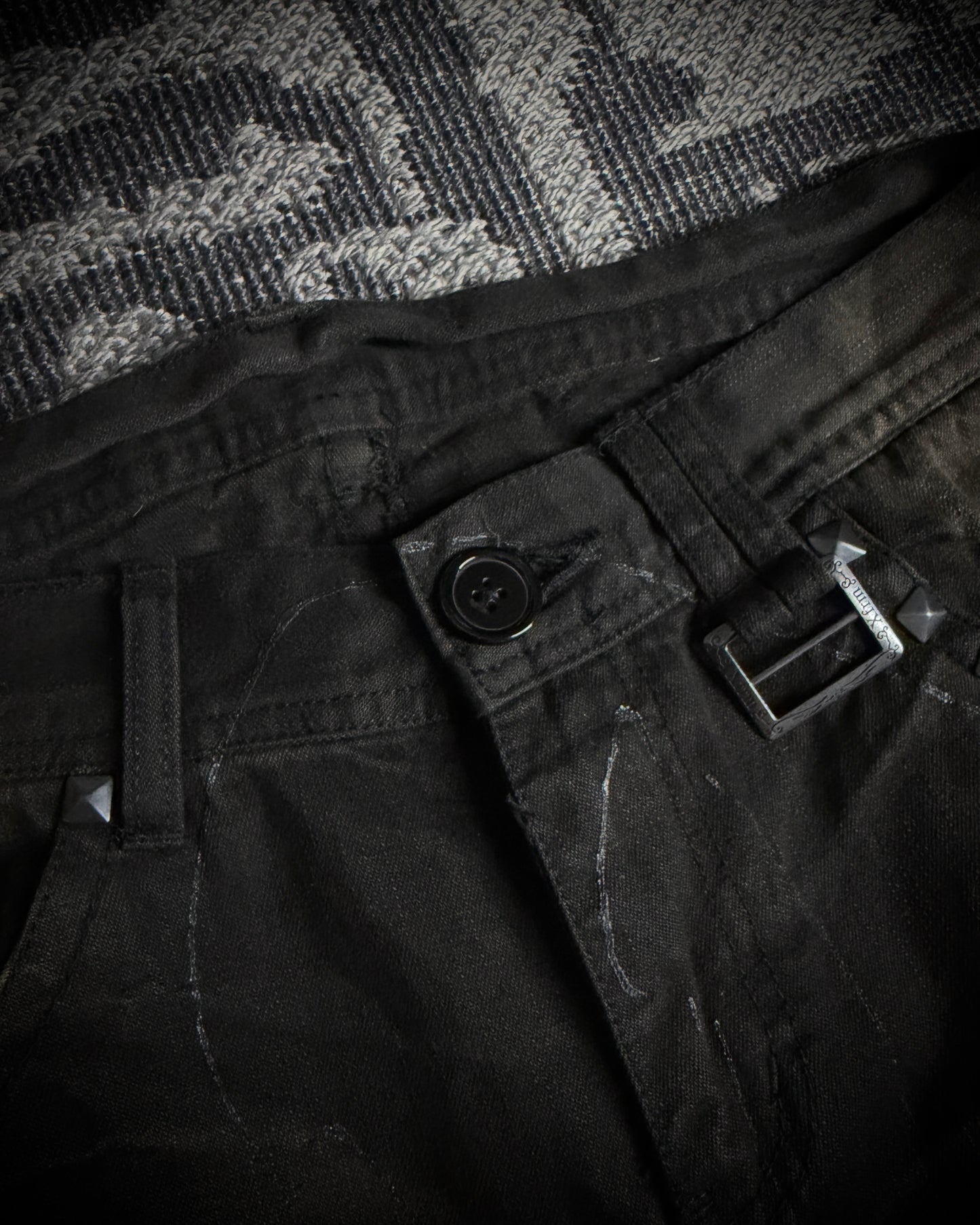 Xfrm Rust Fade Paint Embroidered Bootcut Denim