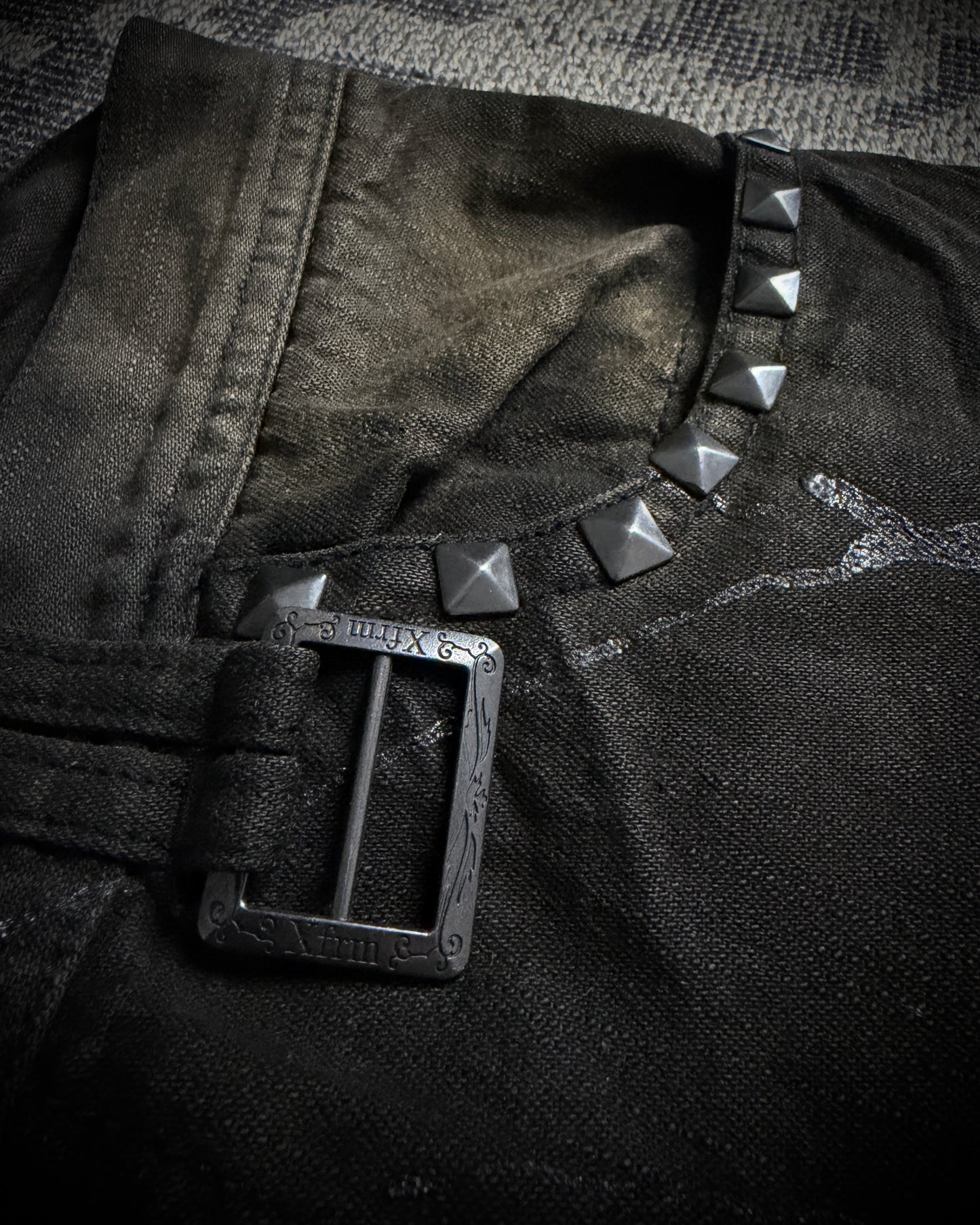 Xfrm Rust Fade Paint Embroidered Bootcut Denim