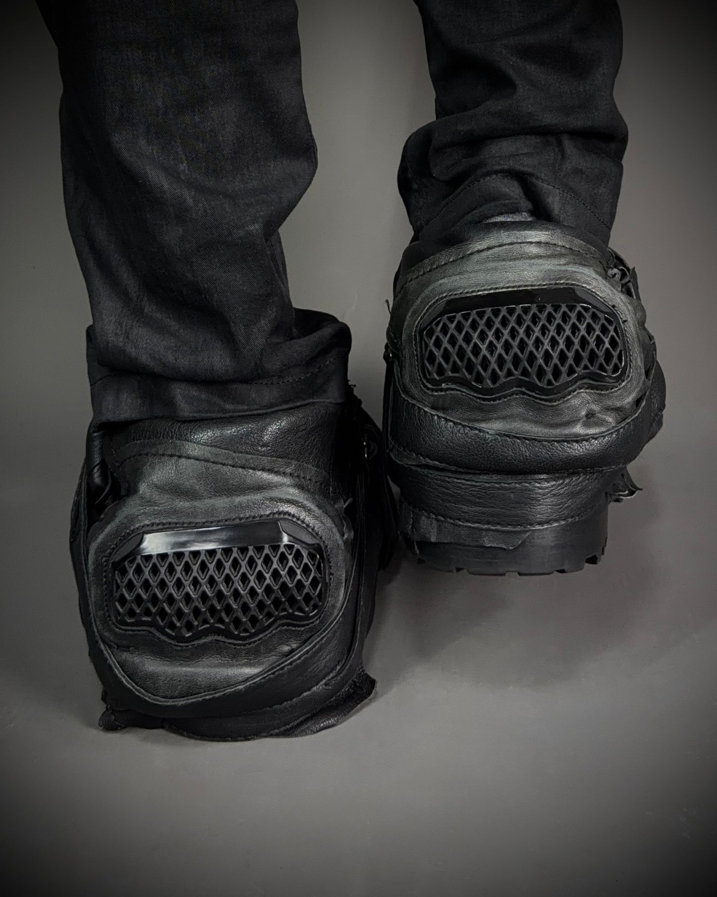 Yasuyuki Ishii Armored Leather Combat Boots