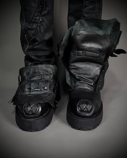 Yasuyuki Ishii Armored Leather Combat Boots