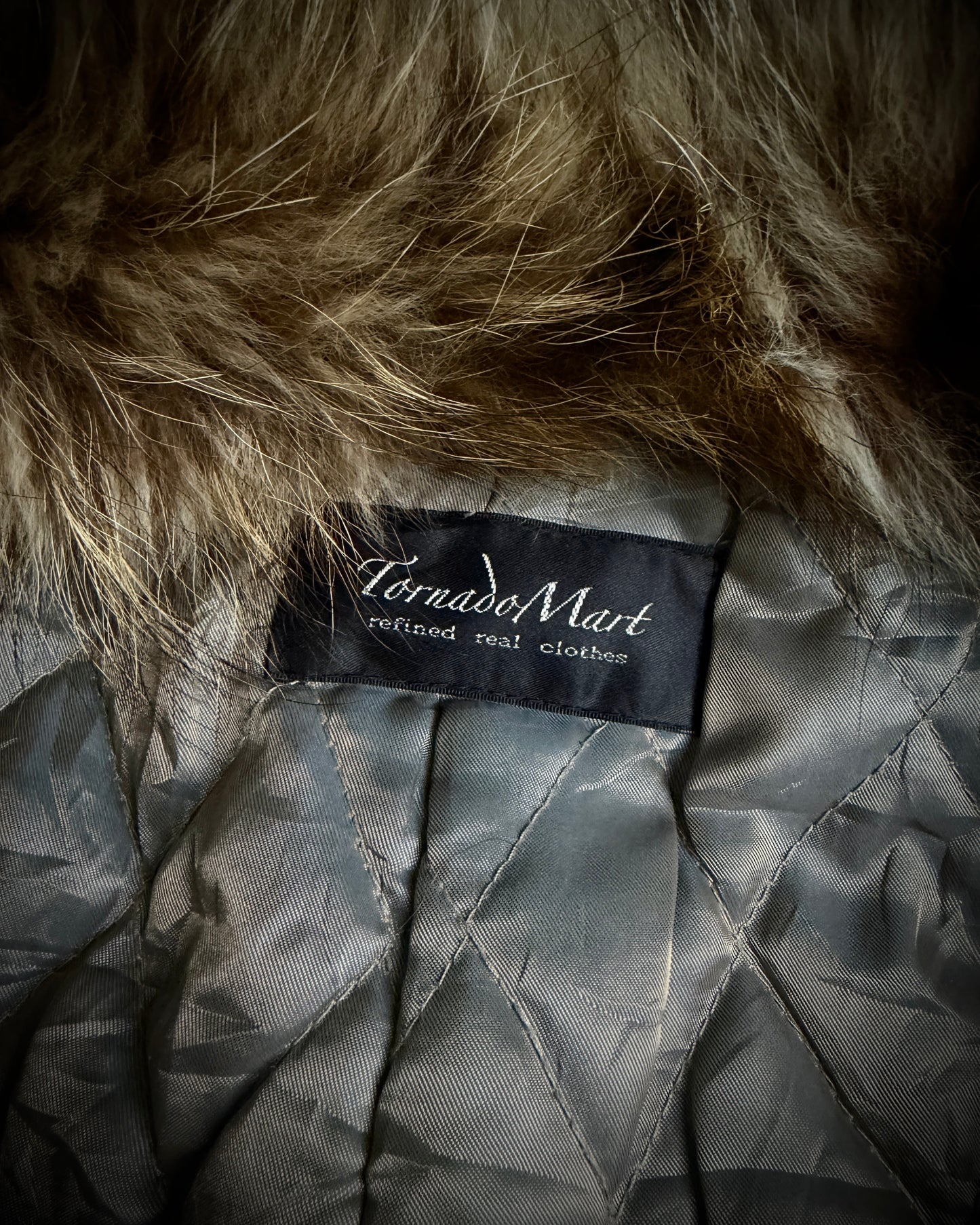 Tornado Mart Beige Cow Leather Real Fur Jacket