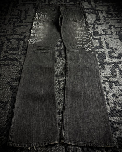 Edge Rupert Union Jack Distressed Flared Jeans