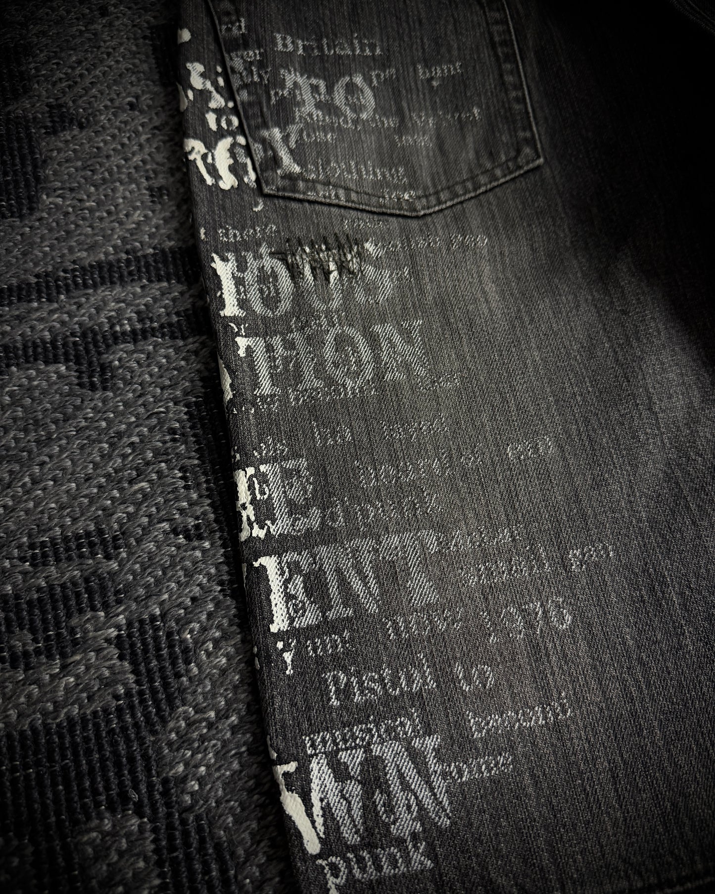 Edge Rupert Union Jack Distressed Flared Jeans
