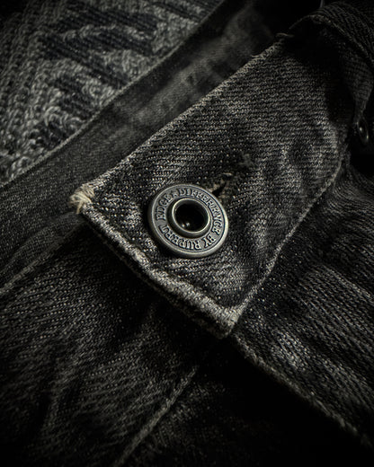 Edge Rupert Union Jack Distressed Flared Jeans