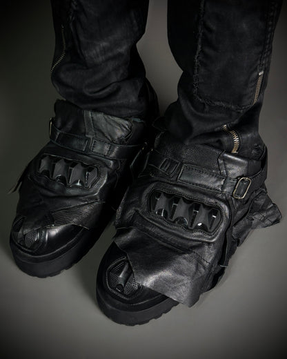 Yasuyuki Ishii Armored Leather Combat Boots