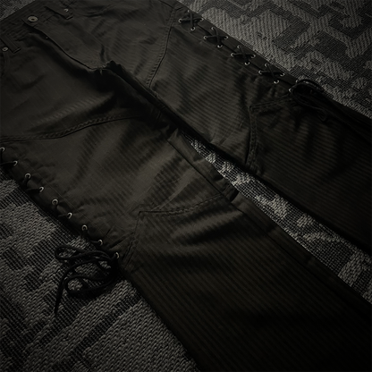 Semantic Design Flared Lace Up Boot Cut Pants