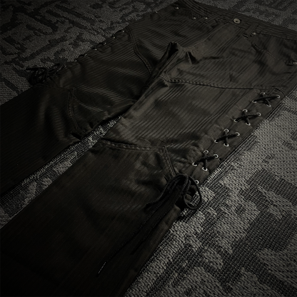 Semantic Design Flared Lace Up Boot Cut Pants