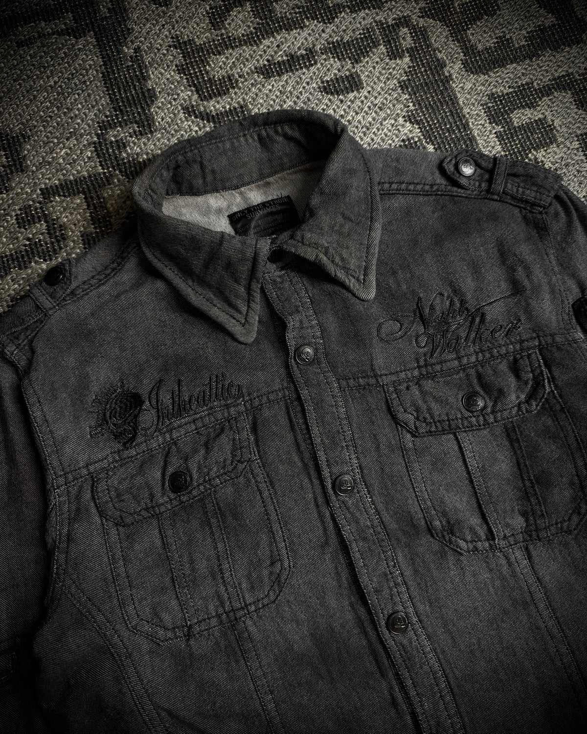In The Attic Embroidered 3/4 Sleeve Shirt