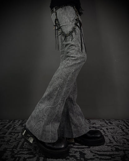 5351 Pour Les Hommes Ornamental Print Flared Pants