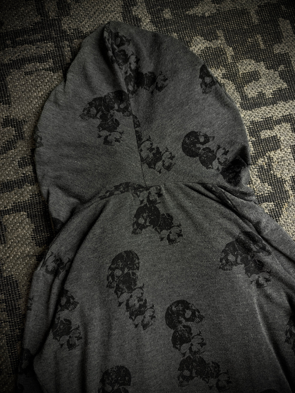 Bernings Sho Skull Draped Double Layer Hooded Cardigan