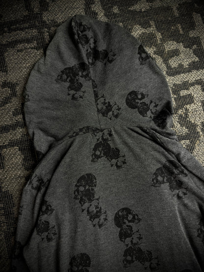 Bernings Sho Skull Draped Double Layer Hooded Cardigan
