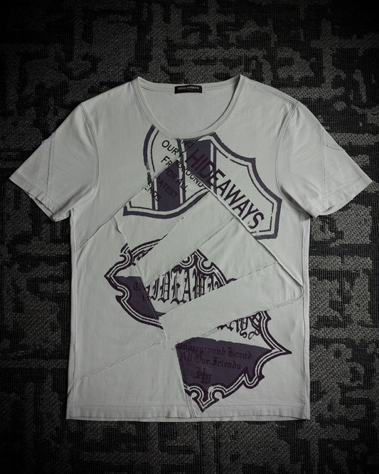 HIDEAWAYS Panelled Graphic T-Shirt