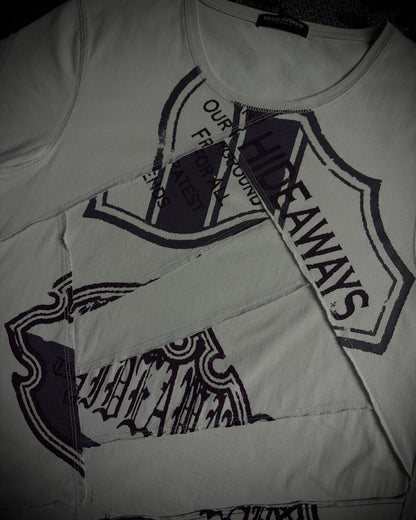 HIDEAWAYS Panelled Graphic T-Shirt