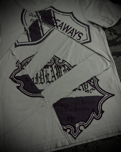 HIDEAWAYS Panelled Graphic T-Shirt