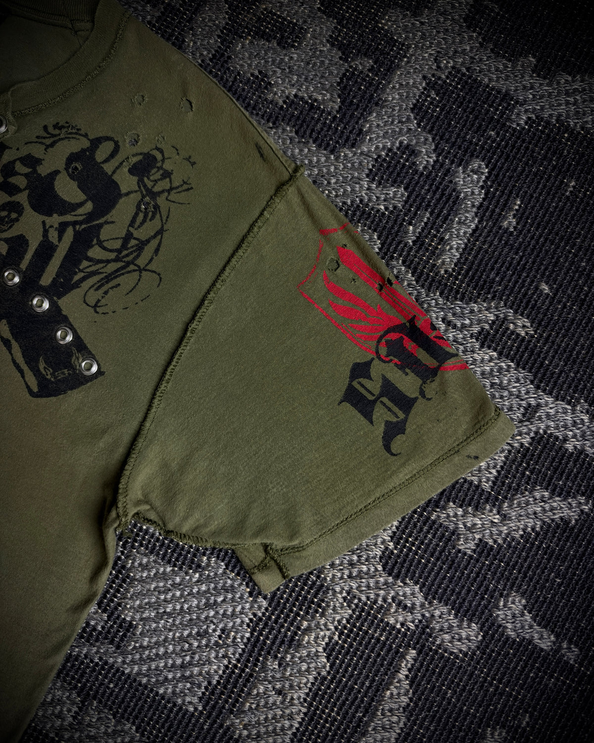 SDR 3D Skull Gun Distressed T-Shirt