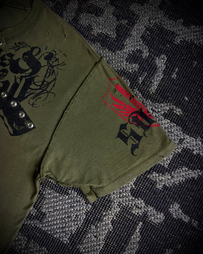 SDR 3D Skull Gun Distressed T-Shirt