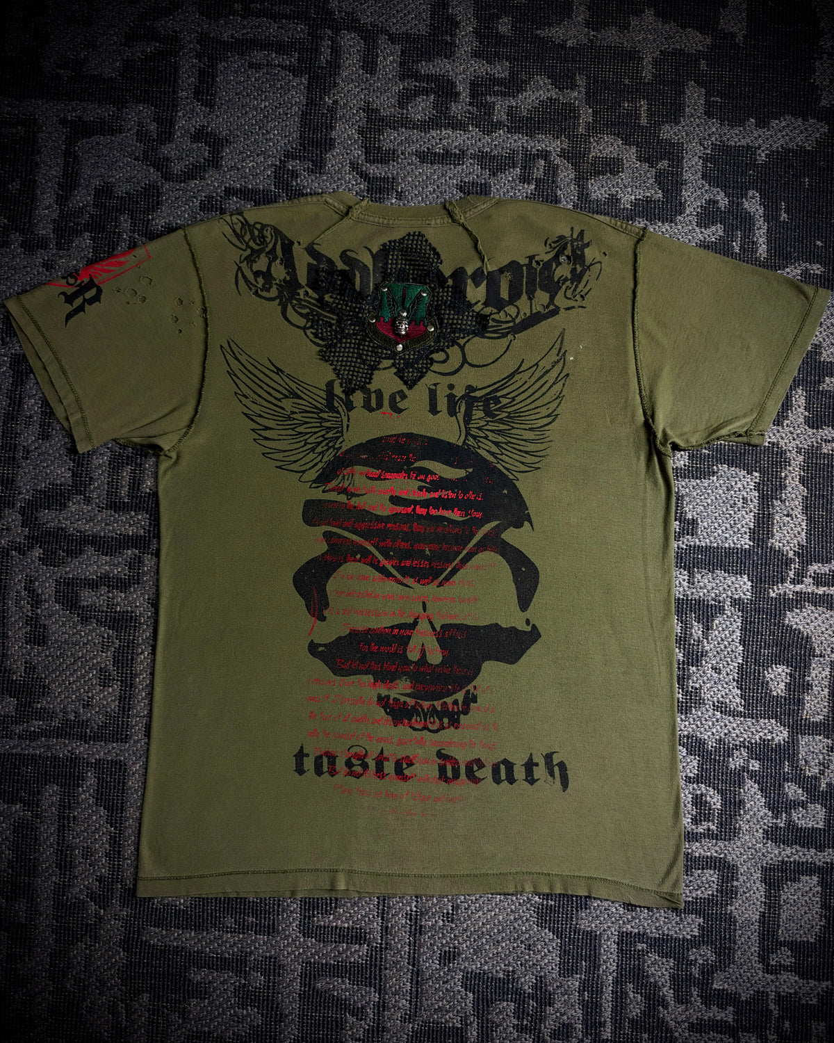 SDR 3D Skull Gun Distressed T-Shirt