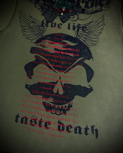 SDR 3D Skull Gun Distressed T-Shirt