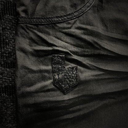 Semantic Design Mud Wash Snake Skin Flare Jeans