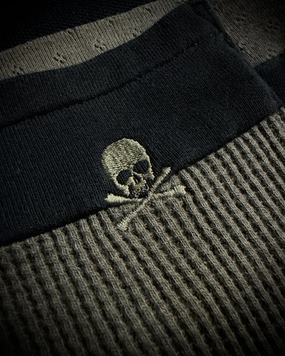 Roen Patterned Stripe Skull T-Shirt
