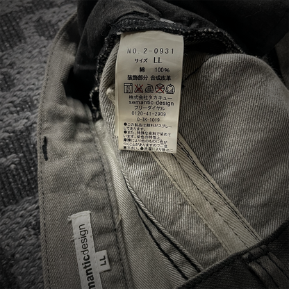 Semantic Design Mud Wash Snake Skin Flare Jeans