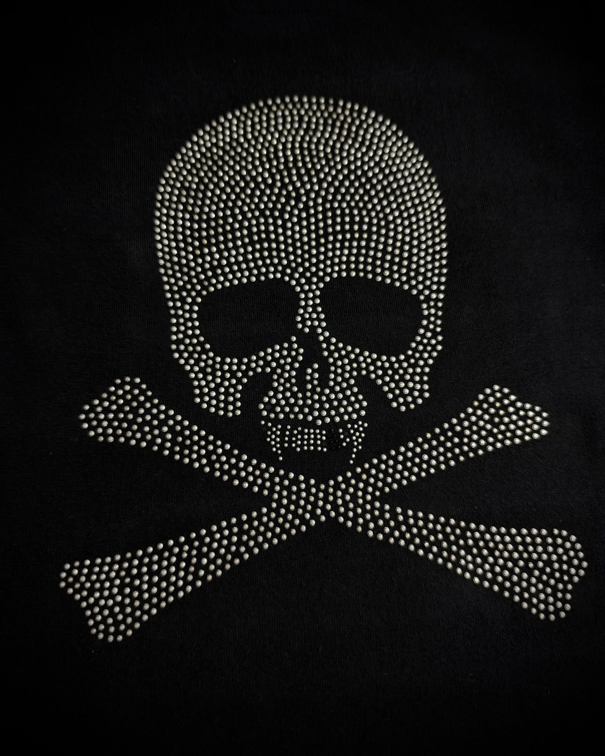 Roen Patterned Stripe Skull T-Shirt