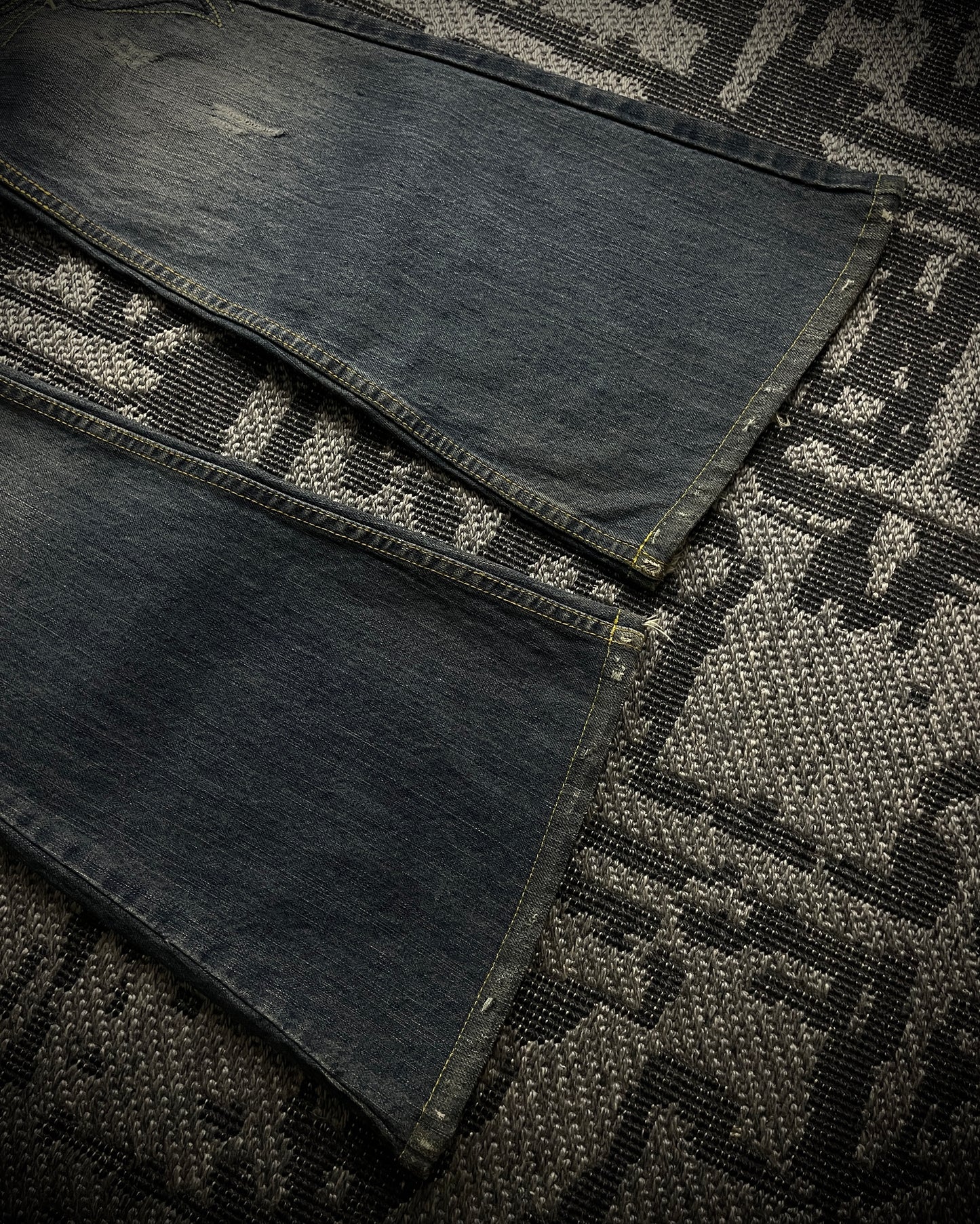 Tornado Mart Tribal Flame Flared Denim