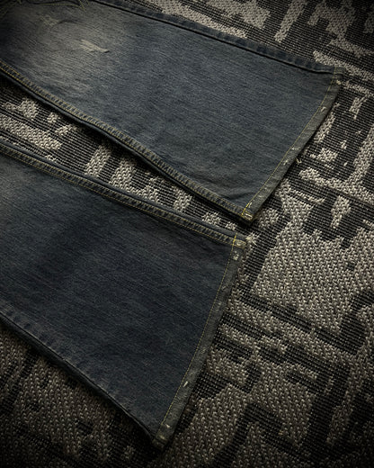 Tornado Mart Tribal Flame Flared Denim
