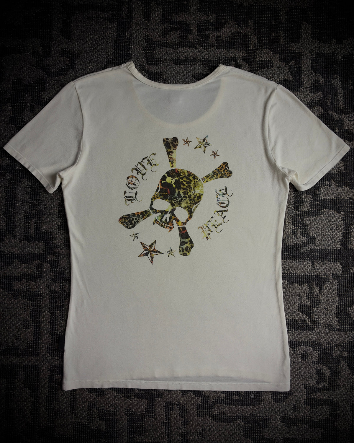 Roen Multicolor Leopard Skull T-Shirt