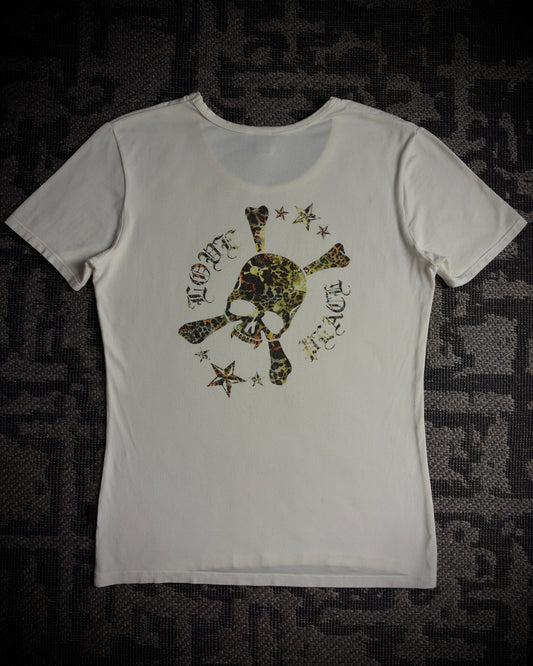 Roen Multicolor Leopard Skull T-Shirt